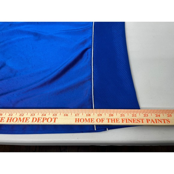 VINTAGE Starter Logo Jersey Men's Top Sz L Blue Athletic Tank Side Zip - Picture 12 of 13